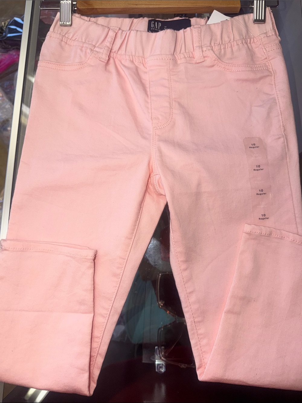 GAP Light Pink Girls' Stretch Cotton Pants